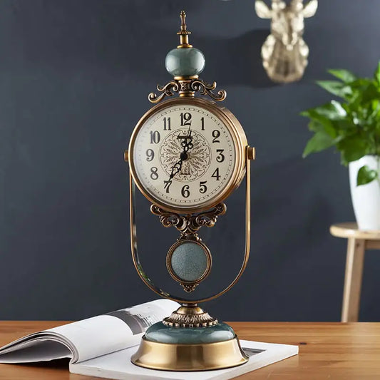 Retro Table Clock for Home Living Room Decoration