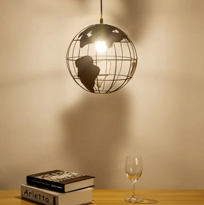 Industrial Vintage Globe Pendant Light for Dining Room