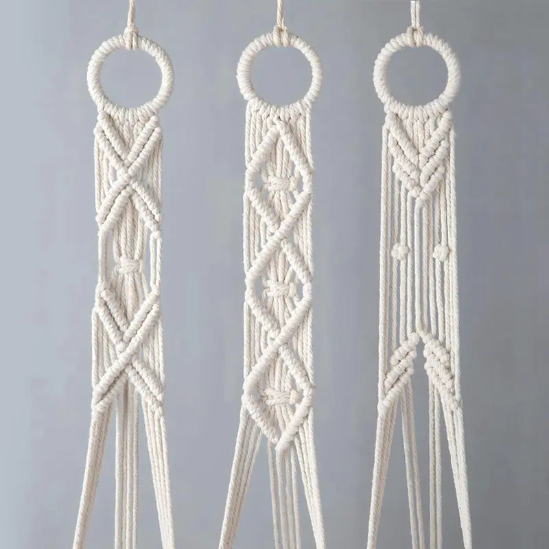 Handcrafted Cotton Rope Wall Hanging Plant Basket