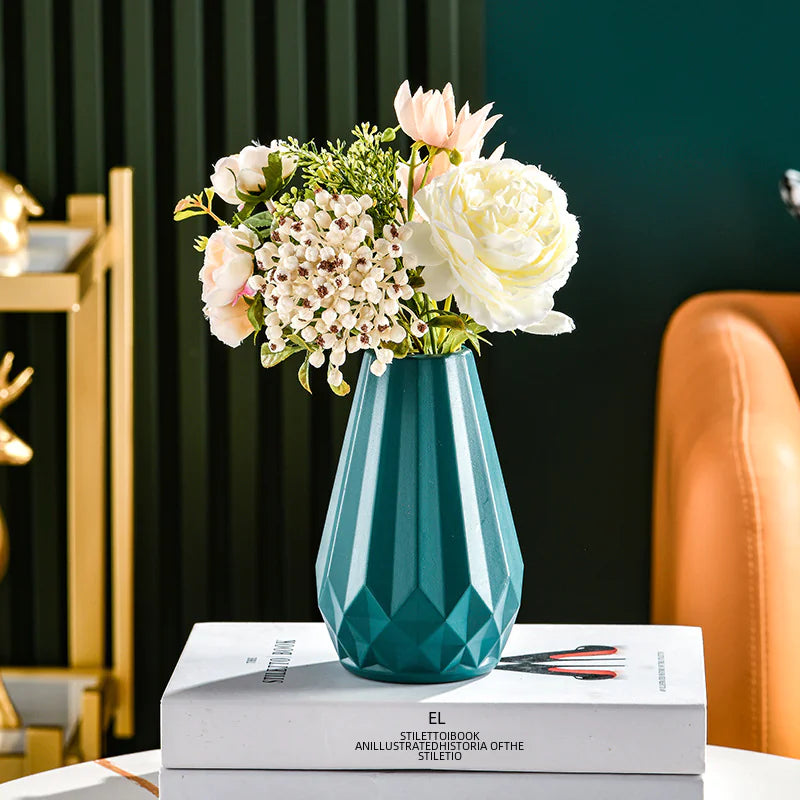Nordic Style Plastic Vase for Flowers - Small Size